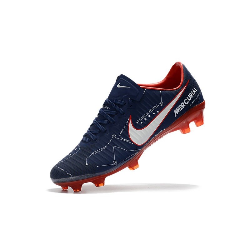 Nike Mercurial Vapor XI FG 2017 Crampon de Foot Bleu Rouge – Image 9