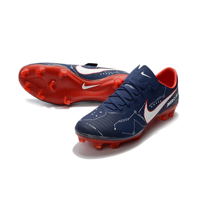 Nike Mercurial Vapor XI FG 2017 Crampon de Foot Bleu Rouge – Image 7