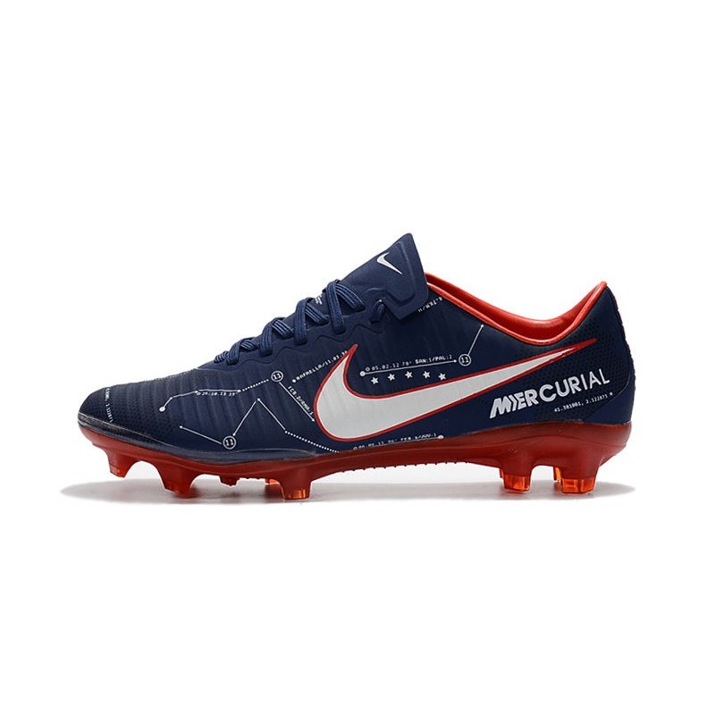 Nike Mercurial Vapor XI FG 2017 Crampon de Foot Bleu Rouge – Image 4