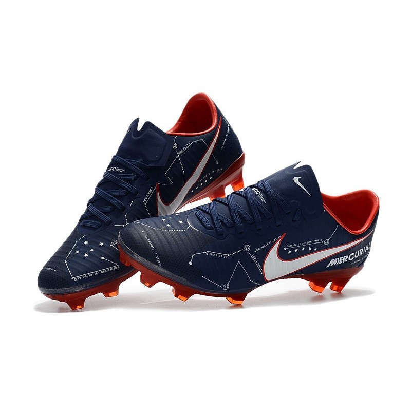Nike Mercurial Vapor XI FG 2017 Crampon de Foot Bleu Rouge – Image 2