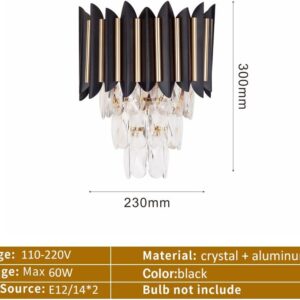 Lustre Maison Escalier Moderne LED Cristal Applique Lumières JS-WL006