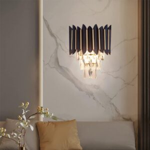 Lustre Maison Escalier Moderne LED Cristal Applique Lumières JS-WL006