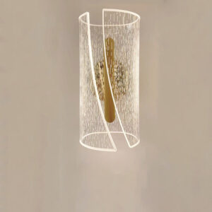 Ligne de coupe de cylindre acrylique de fer de luxe moderne LED pour le chevet C20277
